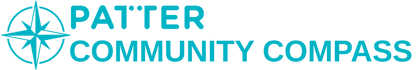 Patter Compass Logo V1 - Teal (2160 x 360)